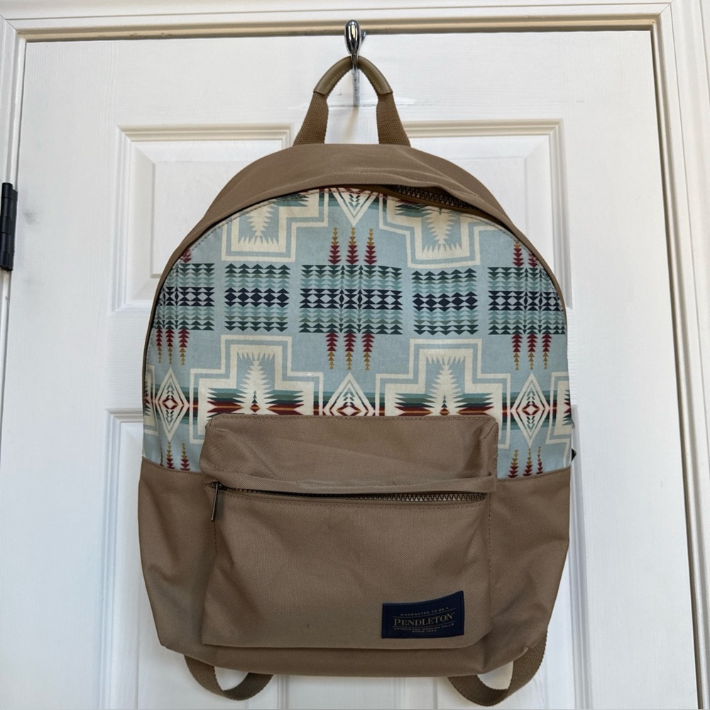PENDLETON Backpack Canvas Harding Aqua Tribal Aztec Western